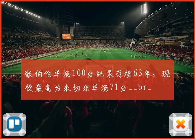 张伯伦单场100分纪录存续63年,现役最高为米切尔单场71分__br_